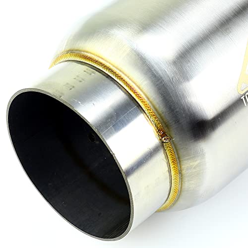 Totalflow 6644 Mini Race Exhaust Muffler | 304 Stainless Steel | 2.5" Inner Diameter Inlet - 2.5" Outer Diameter Outlet #TOP2