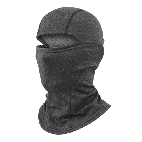 2THESTARS Balaclava Ski Mask for Men Winter Windproof Thermal Shiesty Mask Hood Neck Warmer Women Cycling Cold Weather - Grey Plain