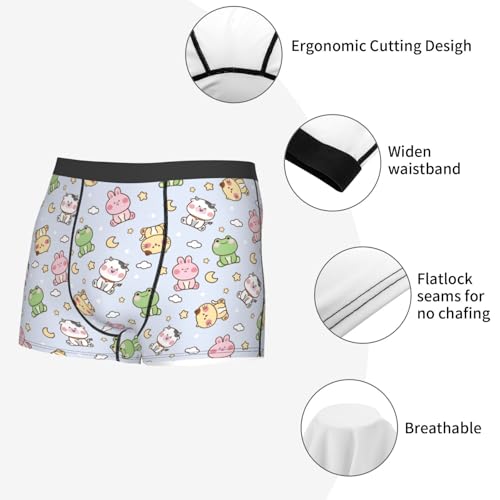 Cute Animals Cartoon Men's Boxer Briefs Lightweight Soft Comfort Breathable Stretch Underwear4