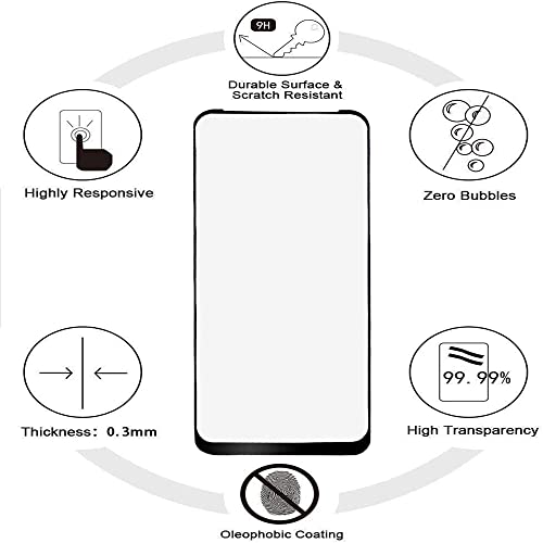 DuoLide for Xiaomi Redmi Note 9 Case with Glass Screen Protector, Hybrid Heavy Duty Dual Layer Anti-Scratch Shockproof Defender Kickstand Armor Case Cover, Black