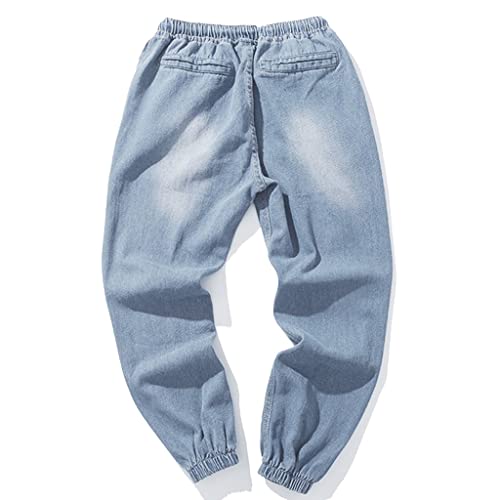 Men Sweatpants Casual Autumn Denim Cotton Vintage Wash Hip Hop Work Trousers Jeans Pants Mens Sweatpants
