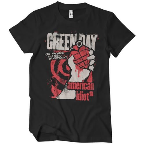 Green Day Officiellement sous Licence American Idiot Spiral Arm T-Shirt pour Hommes (Noir), Small