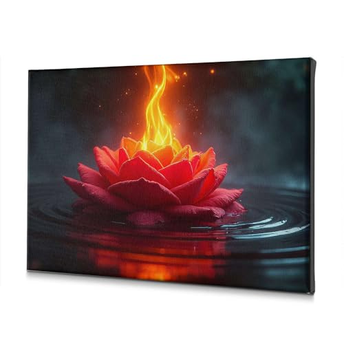 Impression sur toile lotus pour une déco de salle de bain zen et chaleureuse