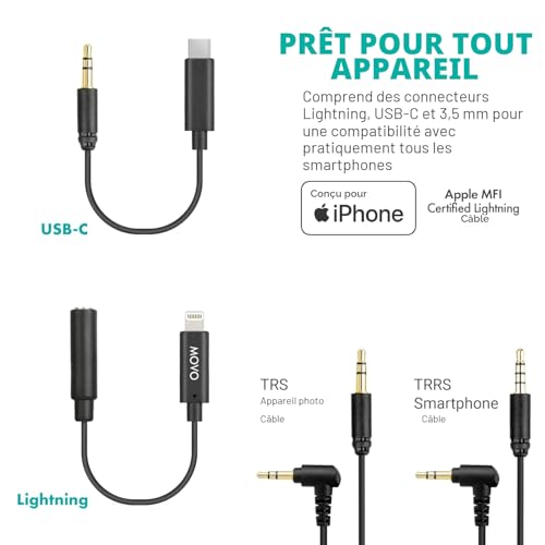 Kit de vlogging Movo iVlogger-Pro avec trépied stable et éclairage RVB