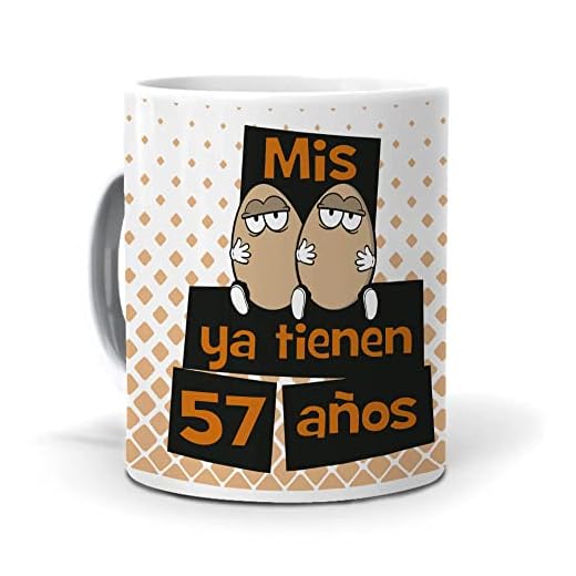 Taza Mis Huevos ya Tienen 57 años. Cerámica AAA - 350 ml.