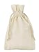 ORGANZABEUTEL24 | 10 Baumwollsäckchen, Baumwollbeutel, Größe 30x20 cm mit Baumwollkordel, Geschenksäckchen, Nikolaussäckchen, Weihnachtsverpackung (Creme)