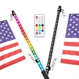 2FT LED Whip Light, Niwaker Smoked Black RGB...