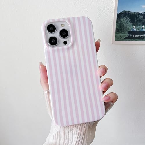 Finyosee for iPhone 13 Pro Max Case Cute Fashion Striped Aesthetics Design Shockproof Soft TPU Slim Camera Protection for Women Girls-Pink by Finyosee - Used condition - Image 8