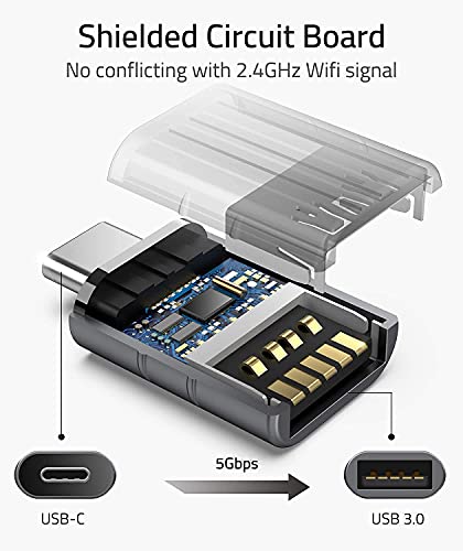 Image of rts high Speed USB 3.0 to Type C OTG Adaptor 10Gbps, 2 Pack Compatible with Laptop Smartphone Tablet USB Pen Drive Flash Drive Chargers MacBook Air Pro iPad iPhone 17 /16 Pro Max Galaxy S26 S25 S24