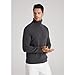 GreenMount Mens 100% Turtleneck Cashmere Sweater Vintage Pullover Long Sleeves Knit Plant Dyeing Warm Soft Darkgray