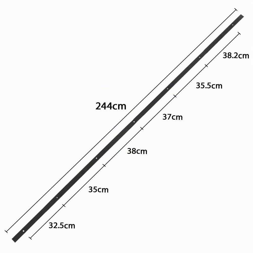 Yaheetech 8ft / 244 cm Quincaillerie Kit de Rail Hardware Porte Coulissante Ensemble Industriel pour Porte Rail Porte Coulissante Suspendue