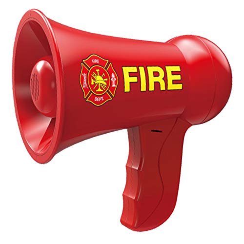 SM SunniMix Kids Pretend Play Megaphones Siren&Mic Police and Fireman Loudspeakers - Red, 165x150x95mm