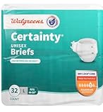 Walgreens Certainty Unisex Briefs Maximum Absorbency Large 32ea, Blue