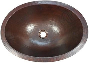 16" Oval Mexican Copper Sink Drop-In OR Under-Mount by SimplyCopper