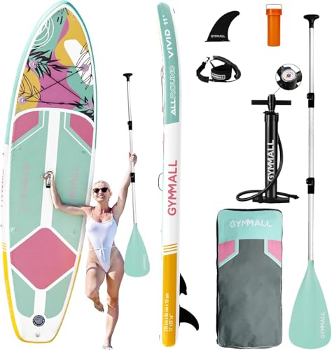 GYMMALL Paddle Board, Inflatable Stand Up SUP Paddle Boards for Adults & Youths of All Skill Levels...