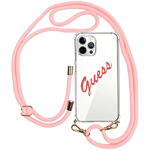 Guess GUHCP12MCRTVSPI Coque de Protection Vintage pour Apple iPhone 12 Pro Rose