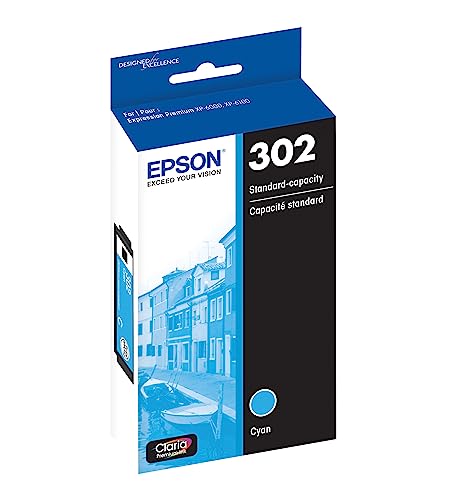 Image of Epson T302 Claria Premium -Ink Standard Capacity Cyan -Cartridge (T302220-S) for Select Expression Premium Printers (Pack of 2)
