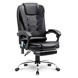 Defender Cardinal Gaming-Stuhl mit 7-Punkt-Vibrationsmassage, Verstellbarer Rückenlehne, Fußstütze und weicher Kunstlederpolsterung