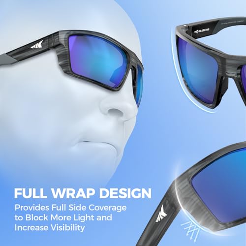 Image of KastKing Waccamaw Polarized Bifocal Sunglasses for Men Women, Wrap Design | Bifocal x1.5 x2.0 x2.5 Magnifications, PuriVex Water & Salt Repellent, PC Lenses, UV Protection, Reader Sunglasses