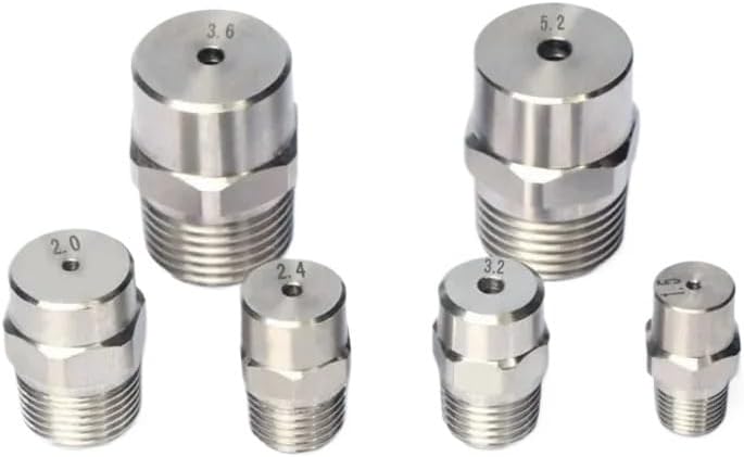 5Pcs Stainless Steel Solid Cone Nozzle, Industrial Humidifying Moistening High Pressure Tool Nozzles