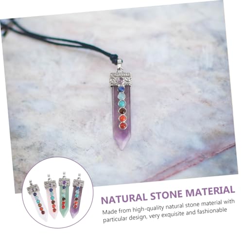 Pendentif en pierre naturelle Uonlytech 4pcs : accessoire de création pour collier DIY unique