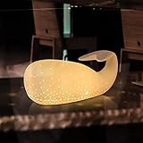 NAMFHZW Contemporary Ceramic Whale Table Lamp E14 1-Light Home Bedside Night Lamp Children's Room...