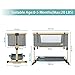 AMKE 3 in 1 Baby Bassinets,All-mesh Bedside Sleeper,Baby Cradle with Storage Basket,Easy Assemble Bassinet for Infant/Newborn,Adjustable Bedside Crib,Safe Portable Baby Bed,Travel Bag Included