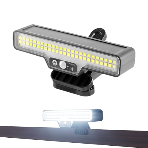 Genérico Lámpara Solar De Camping Con Detección De Movimiento | Impermeable 3 Modos de Iluminación,Luces De Cerca Solares - Para Terraza, Puente, Veranda, Garaje, Callejón, Jardín,
