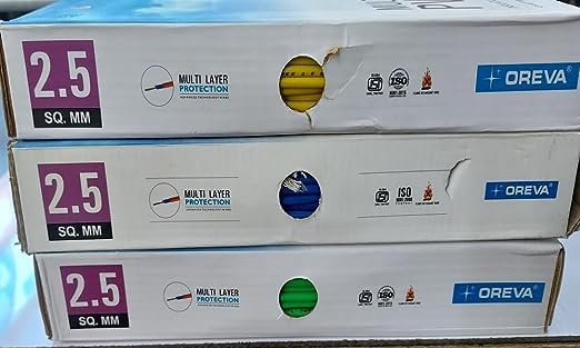 OREVA 2.5MM SINGLE CORE FR-PVC INSULATED UHSHEATHED CABLES 1100V. A.C. 90MTR LENGTH (Blue)-image-16