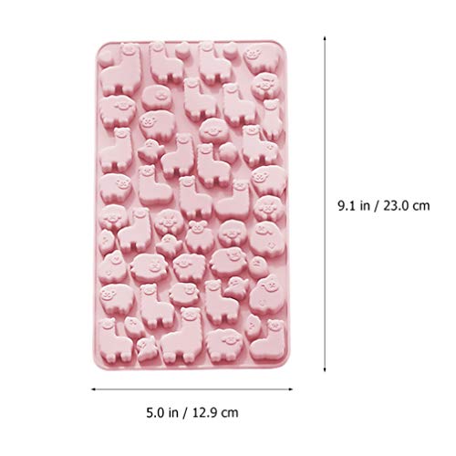 Hemoton Pack of 2 Silicone Baking Moulds, Alpaca Mould, Chocolate Mould, Cake Mould, Christmas Mould, Muffin Mould for DIY Batsel, Cake, Cupcake, Pudding, Sweets, Baking Accessories, Random Colour - Image 3