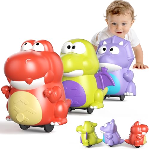 Topsolid Baby Tummy Time Dinosaur Toys 18 24 36 Months, Baby Crawling Toys, Toddler Moving Walking Dinosaurs Montessori Toys for 2 3 4 5 6 Year Old, Infant Boy Girl Birthday - image 1