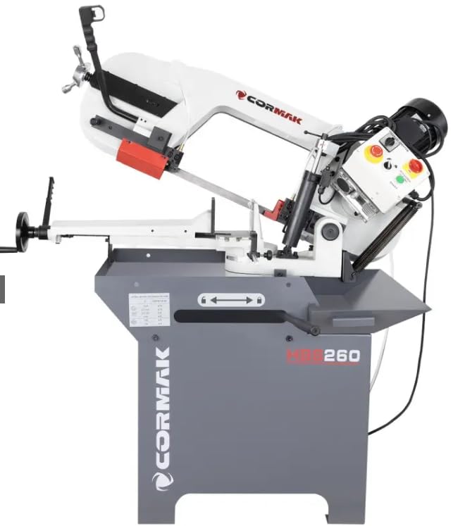 CORMAK Sierra de cinta metálica HBS260 + 2 cuchillas
