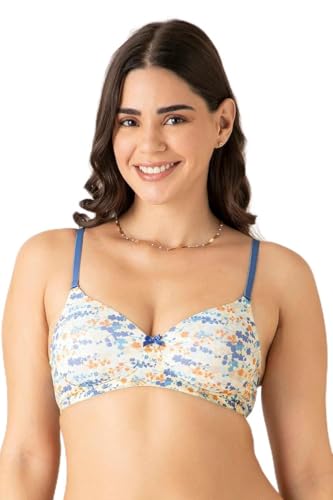Image of Amante Smooth Charm Women's Wire-Free Padded T-Shirt Bra | Smooth Invisible Cups | Detachable Multiway Straps | Lightly Padded Everyday Comfort Bra | Soft Microfiber Fabric