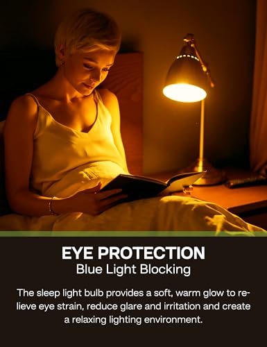 Image of Amber Sleep Light Bulbs 2 Pack: 3W 1800K, 40W Equivalent, E26