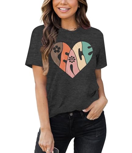 Women 70s Hippe Shirts Peace Love Soul Inspirational Hippy Tops Vintage Graphic Tees Short Sleeve - Sleeveless4