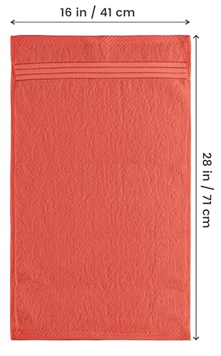 Image of Utopia Towels 6 Piece Premium Hand Towels Set, 16 by 28 inches, 100% Ring Spun Cotton, Lightweight and Highly Absorbent Towels for Bathroom, Travel, Camp, Hotel, and Spa, Coral