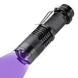 zaknszan Linterna Ultravioleta, Linterna Luz Ultravioleta 395NM, Flashlight para Detectar Orina de Mascotas de Orina y de Mascota, Billetes