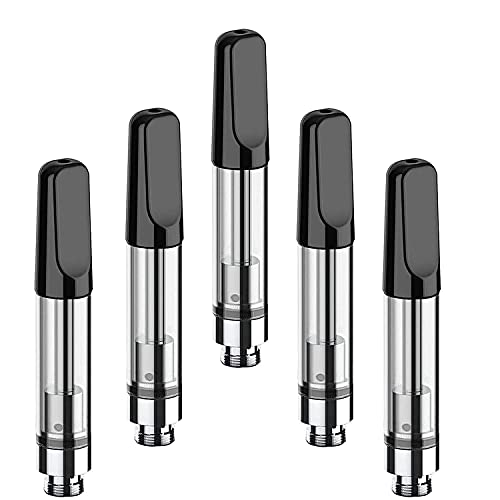Standard 5/10 Cartridge With Leak Empty Oil CartridgÐµs Tubes For Liquids Lab Test Tubes Easy To Fill With Syringe (5pcs Black)