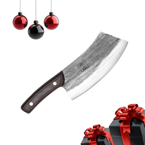 COOLINA Altomino Handmade Chef Knife, 7.1 in High Manganese Clad Steel Blade, for Slicing Meat and Vegetables