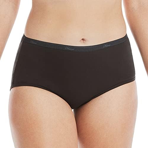 Hanes womens Cotton Brief Underwear, 10 Pack - Brief Black, 8 US - 1