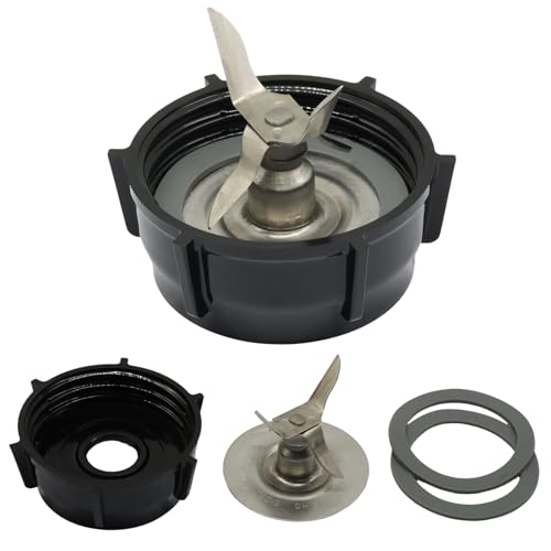 Jersvimc Blender Blade Replacement Parts for Oster & Osterizer, Ice Blender Replacement Accessories with Jar Base Cap Two Rubber O Ring Sealing Gasket