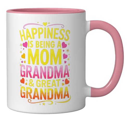 Taza de cerámica Happiness Is Being A Mom Grandma miniatura 2