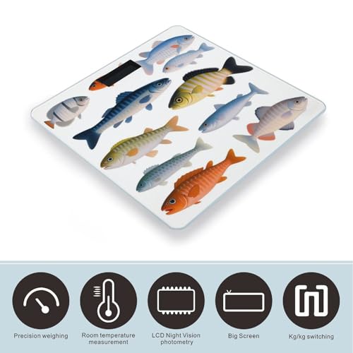 Báscula digital de baño Different Fish con pantalla amplia miniatura 3