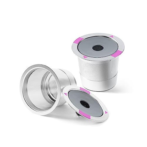 2 Pack Reusable K Cups for K eurig 1.0 & 2.0 Coffee Maker, Stianless Steel K eurig Reusable Coffee Pods Refillable K-eurig Coffee Filter 2 Pack Reusable K Cups for K eurig 1.0 & 2.0 Coffee Maker, Stianless Steel K eurig Reusable Coffee Pods Refillable K-eurig Coffee Filter