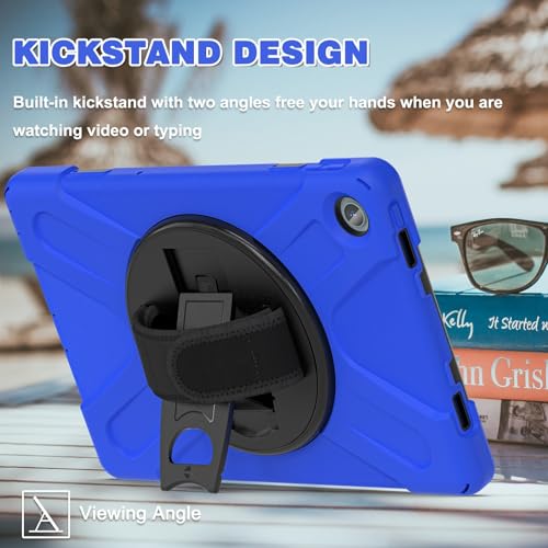 Funda para Lenovo Tab M10 Plus 3a Gen con protector pantalla azul 3