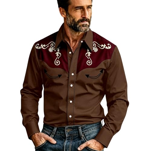 Camisa vaquera de manga larga para barbacoas y eventos de verano
