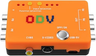 Albapilix ODV-II コンポーネント/CVBS/S-ビデオからコンポーネントへのコンバーター アダプター、遅延入力なし、レトロ ゲーム コンソール アクセサリ用
