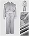 CHICME Womens 2 Piece Outfits Cropped Long Sleeve Hoodie and Wide Leg Sweatpants Set Fall Fashion Sweatsuit Tracksuit-ga-M