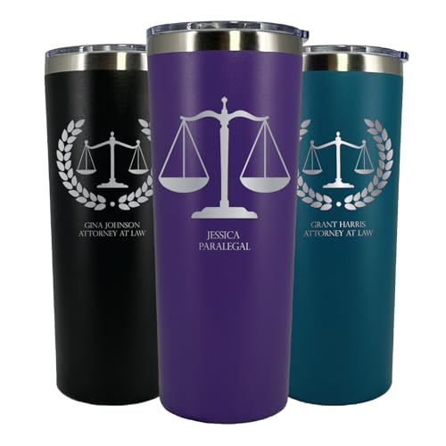 AVITO 22 oz Personalized Lawyer Gift, Laser Engraved Tumbler for