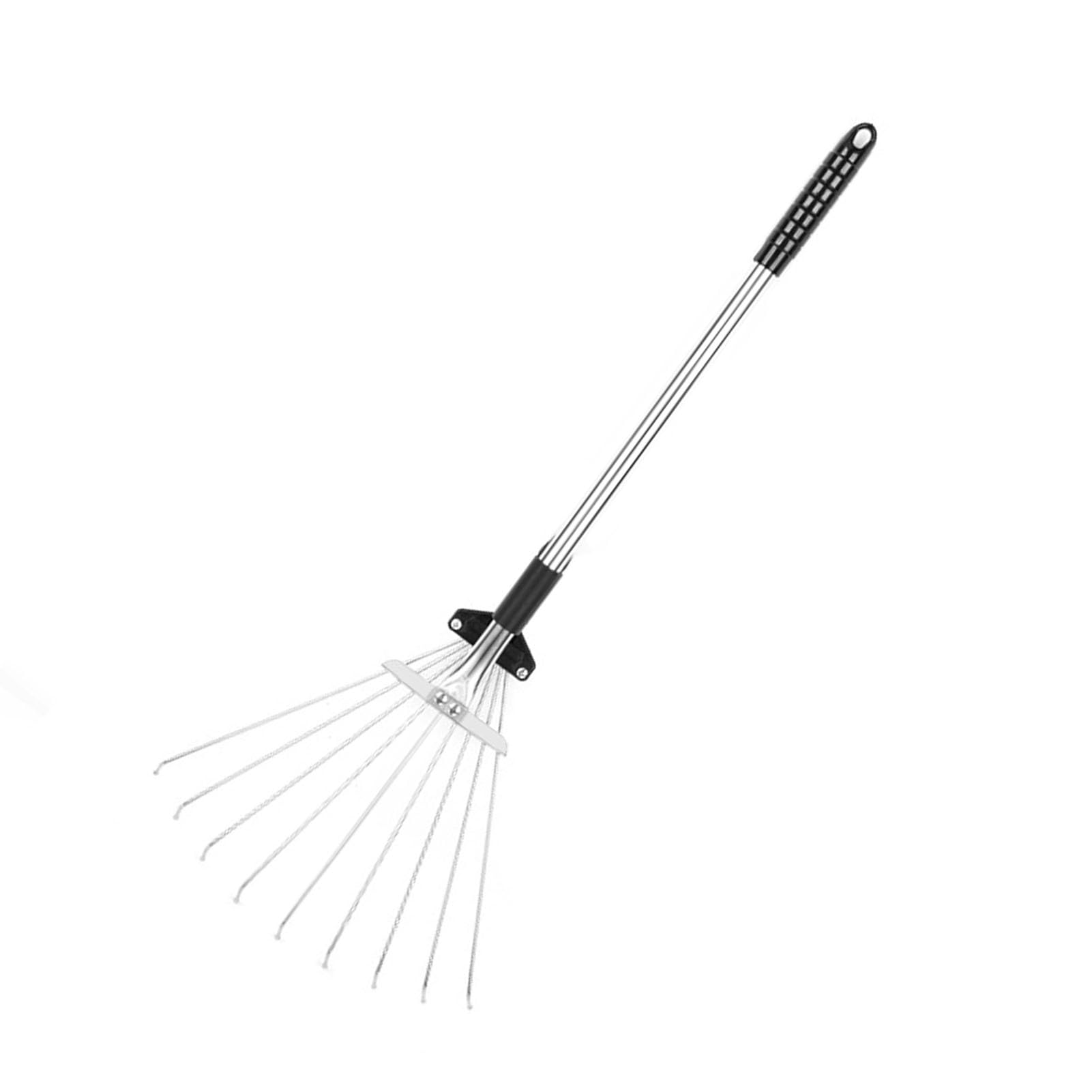 Rastrello Giardino, Rastrello a Foglia Utensili Giardino Utensili in Lega di Alluminio Regolabile Arbusto Pieghevole con a Foglie per la Letta Aio (9 denti 55-73,5 cm di lunghezza 11-31 cm di)
